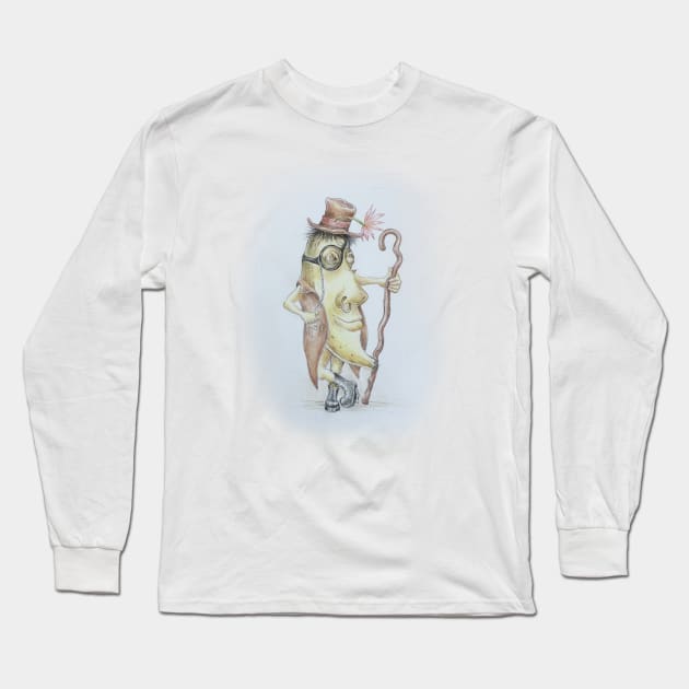 Steampunk Banana Long Sleeve T-Shirt by Jabbergirl